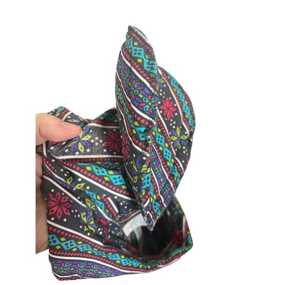 Retro Floral Western Shirt 18 Boho Striped Funky Classic Cowgirl 80s Aztec - Picture 9 of 10